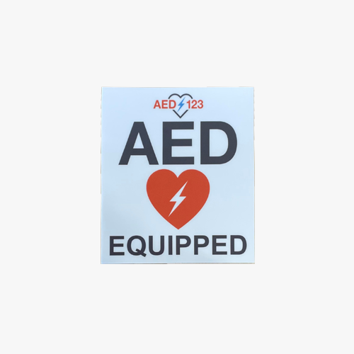 AED Equipped Window Sticker